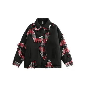 New Niche Design Sense Patch Lapel Fashion Brand Hip Hop High Sense Warm Cotton Coat