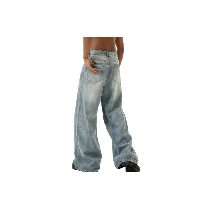 Fashionable Washed Loose Jeans-2