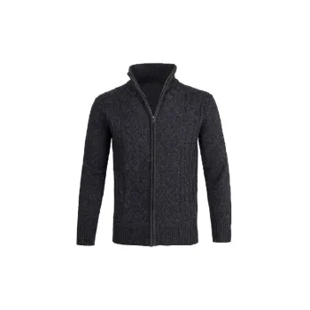 Fashionable Zipper Acrylic Fibres Sweater
