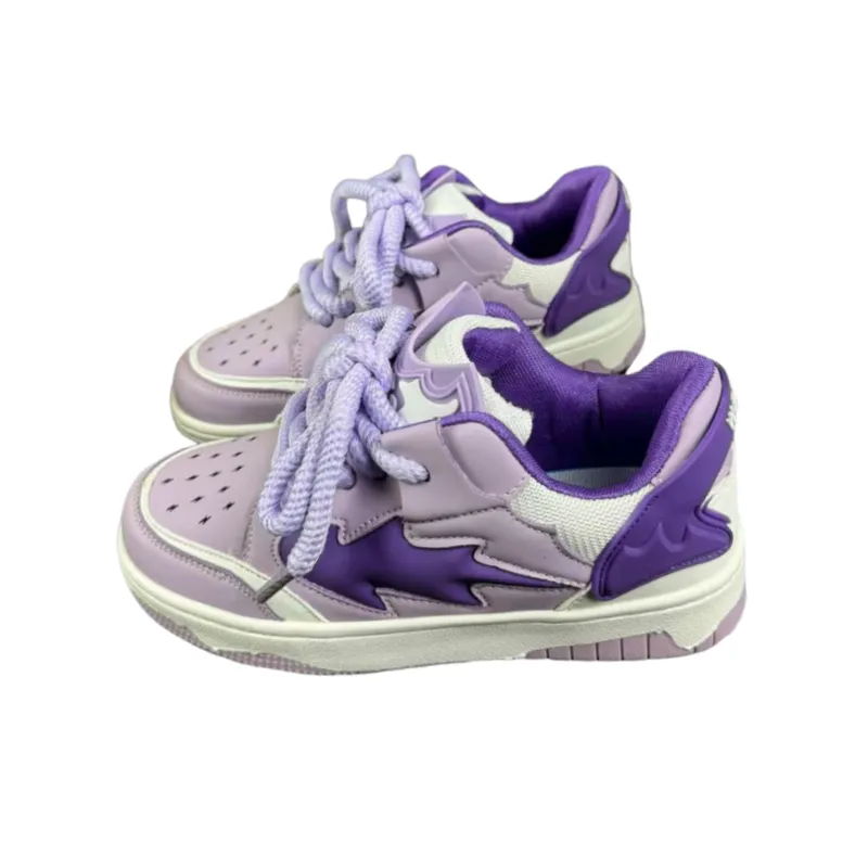 Contrast Color Thick Bottom Sports Shoes-6