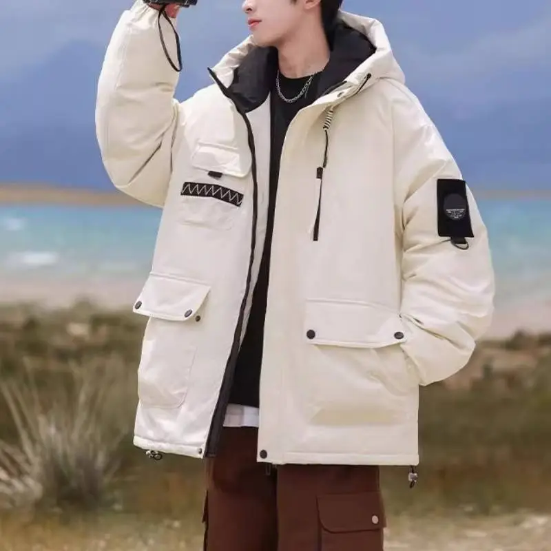 Loose Warming White Duck Down Jacket-2