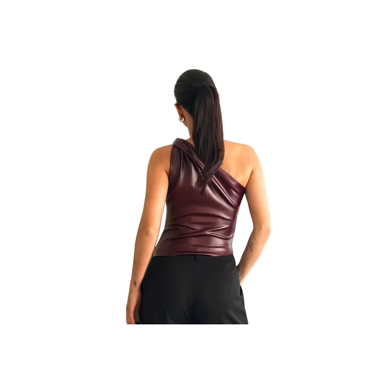 Fashionable Plain Polyester Vest Women-2