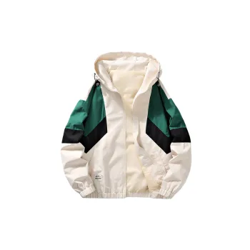 Casual Contrast Color Blended Synthetic Fabrics Outdoor Jacket