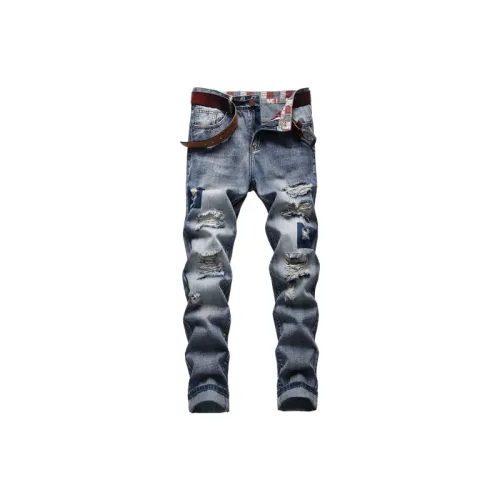Retro Fashionable Washed Jeans