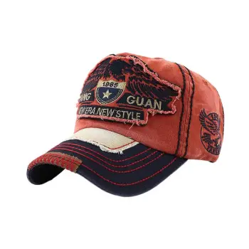 Embroidery Washed Peaked Cap