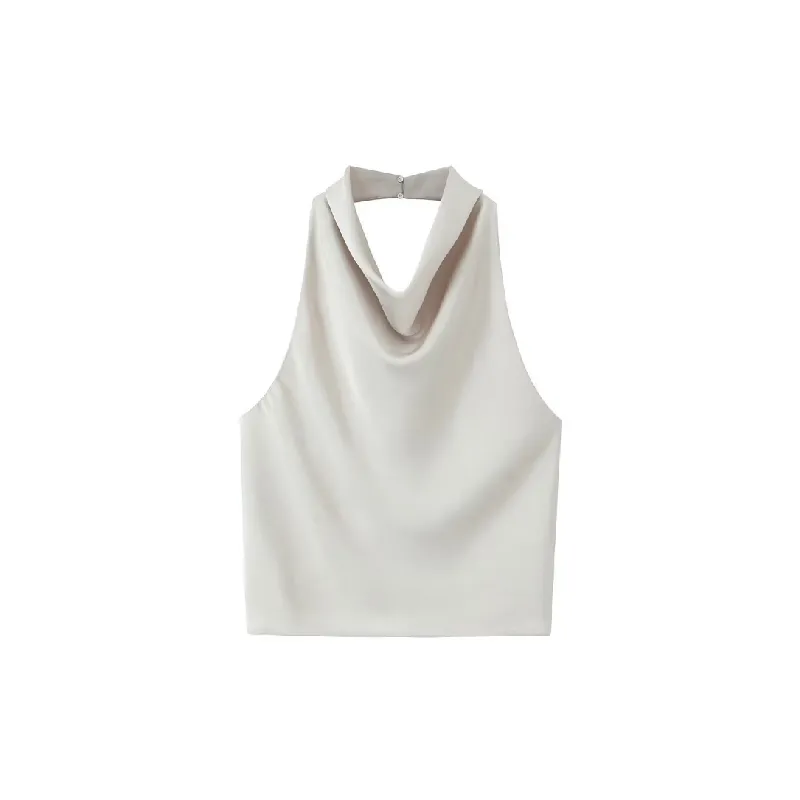 Simple Fashionable Polyester Vest Women-4