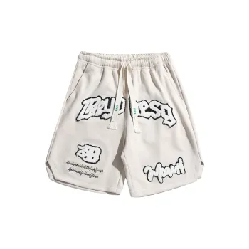 Gothic Embroidered Baggy Casual Shorts