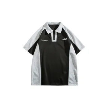 Contrast Color Stitching Polo Shirt