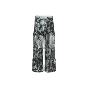 Fashion High Street Hipster Hip hop Printed Jeans