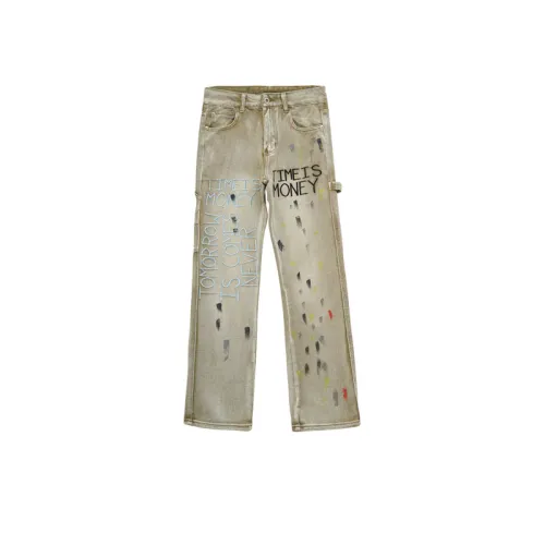 Loose Letter Embroidered Jeans