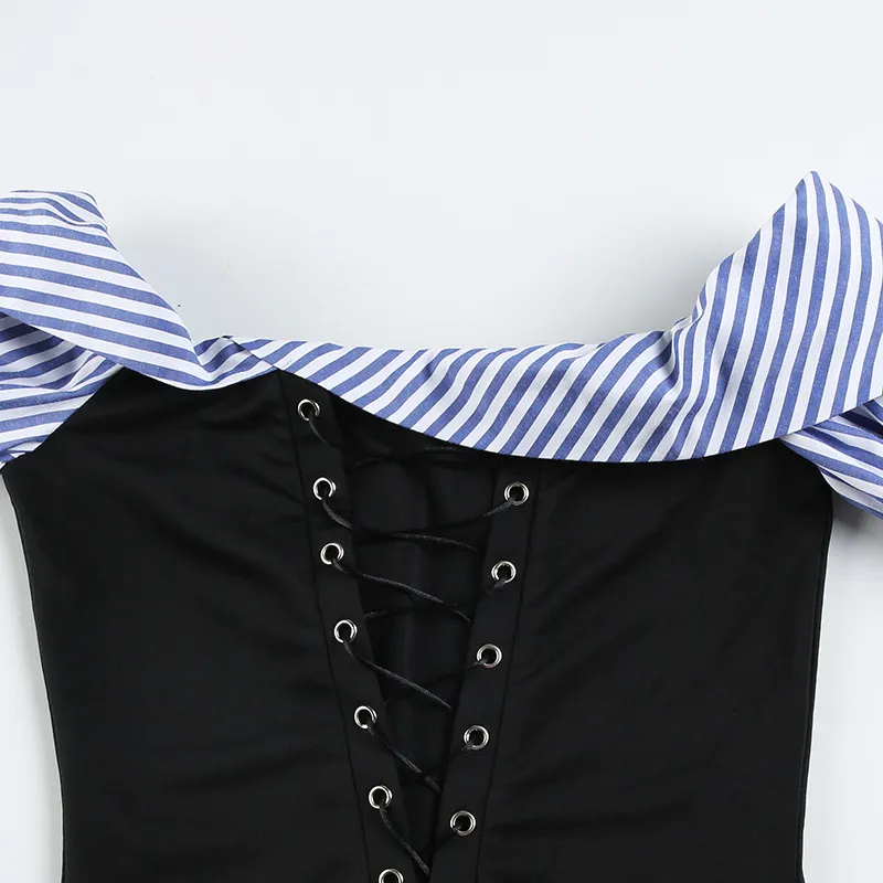 Street Striped T Shirt Women-4