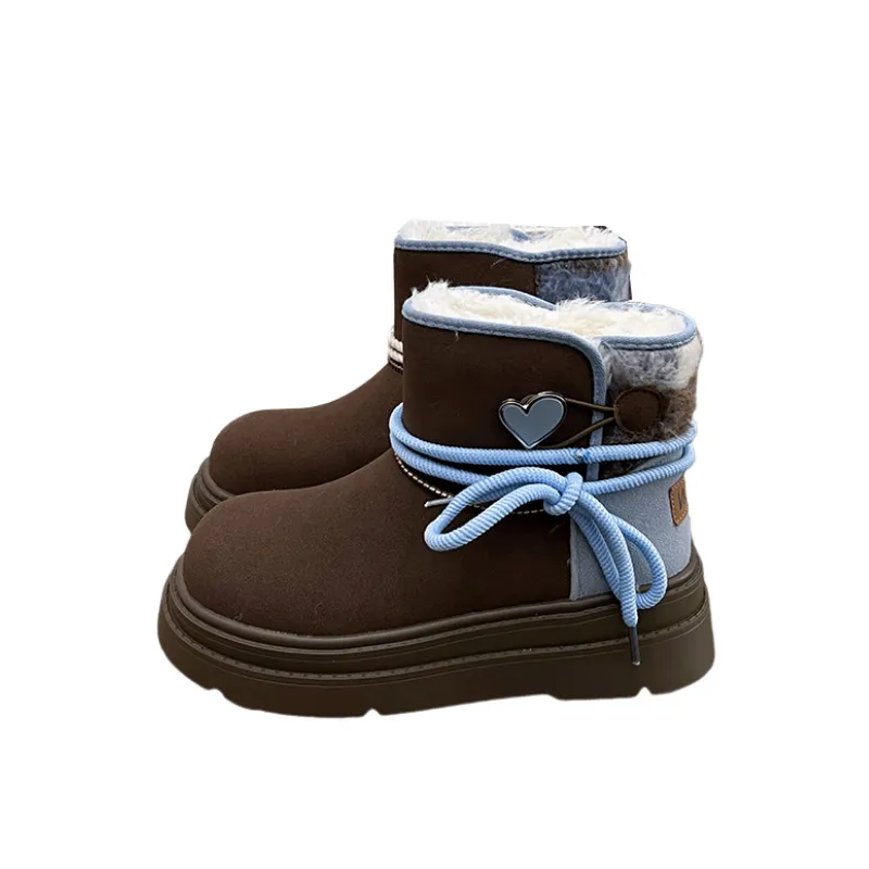 Cute Bow Warm Snow Boots-0