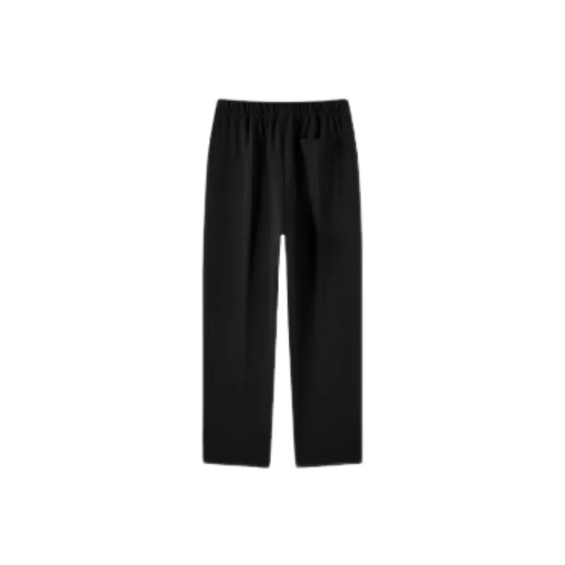 Simple Plain Cotton Casual Pants Unisex-1
