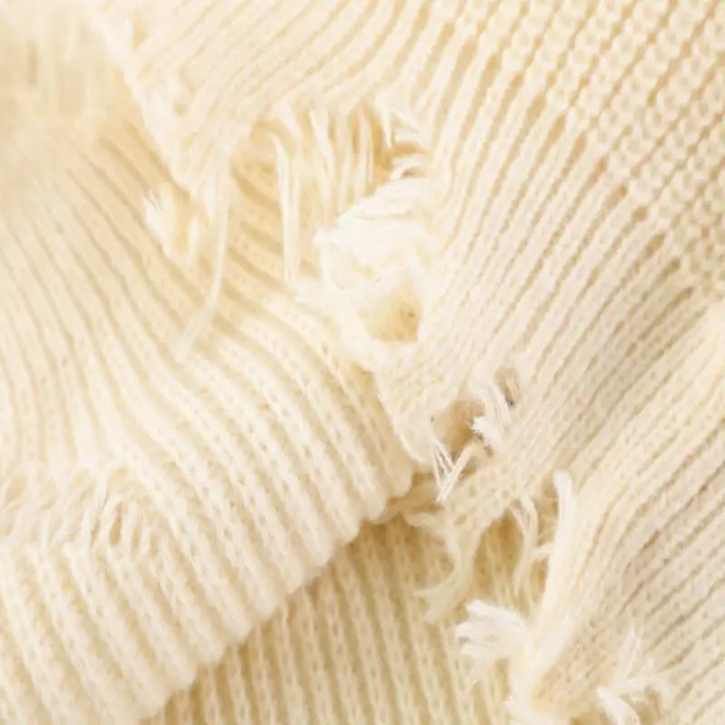Plain Loose Cotton Sweater-3