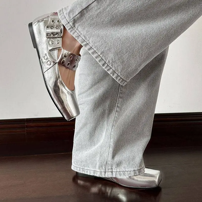 Retro Plain Mary Jane Shoes-9