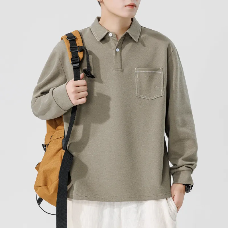Simple Embroidered Pique Polo-3