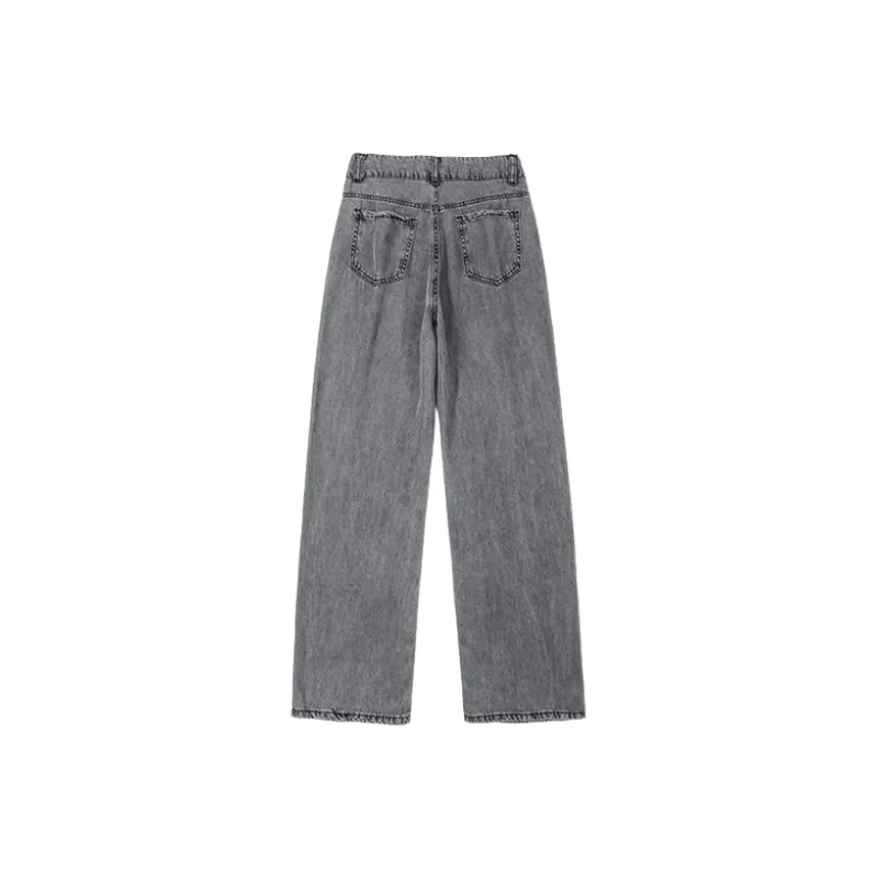 Casual Straight Leg Jeans Women-1