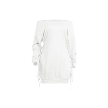Sexy Plain Polyester Dress Women