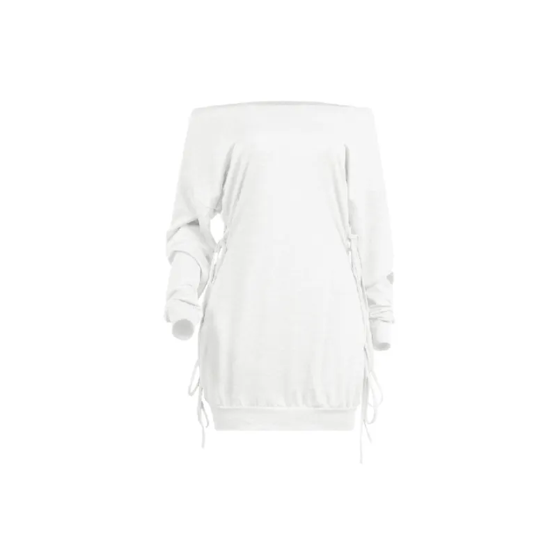 Sexy Plain Polyester Dress Women-10