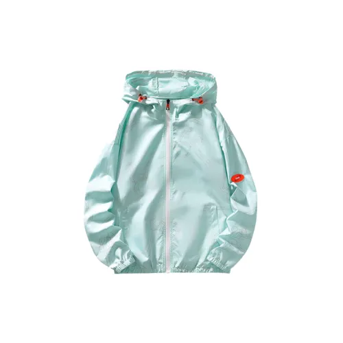 Sporty Loose Blended Synthetic Fabrics Sun Protective Clothing