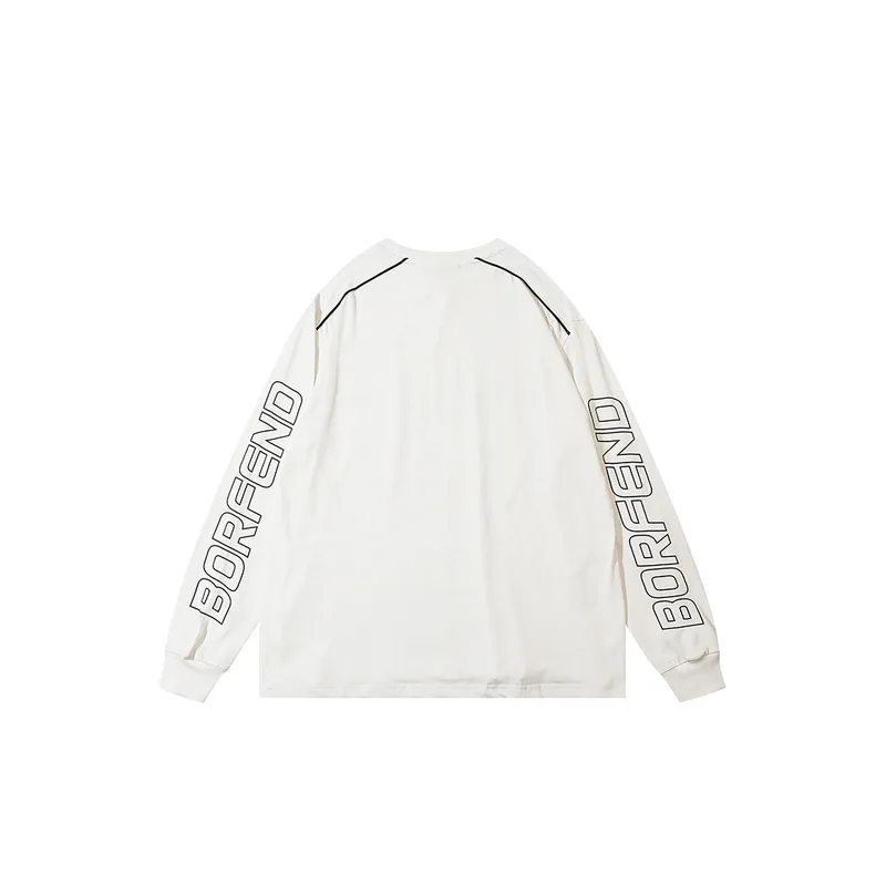 Tide Street Racing Style Letter Printing Long Sleeved T Shirt swag OOTD-1