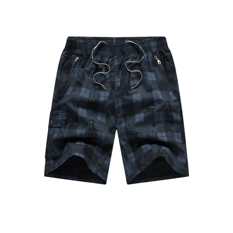 Loose Casual Camouflage Plaid Printed Large Pants-5