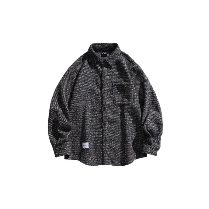Retro Casual Blended Synthetic Fabrics Jacket-0