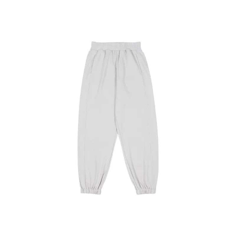 'Casual Basic Straight Loose Loose Mouth Drawstring Leg Side Zipper Sweatpants '-19