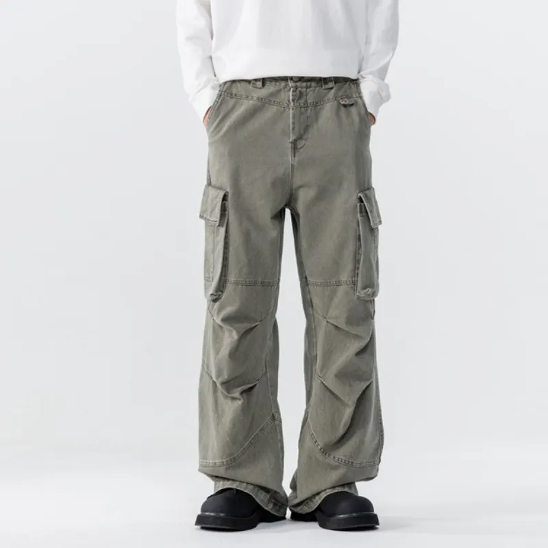 Funky Loose Cotton Cargo Pants-1