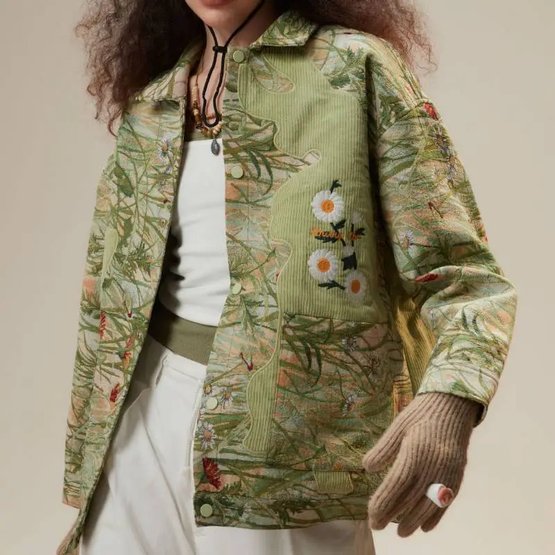 Retro Contrast Color Jacket-5