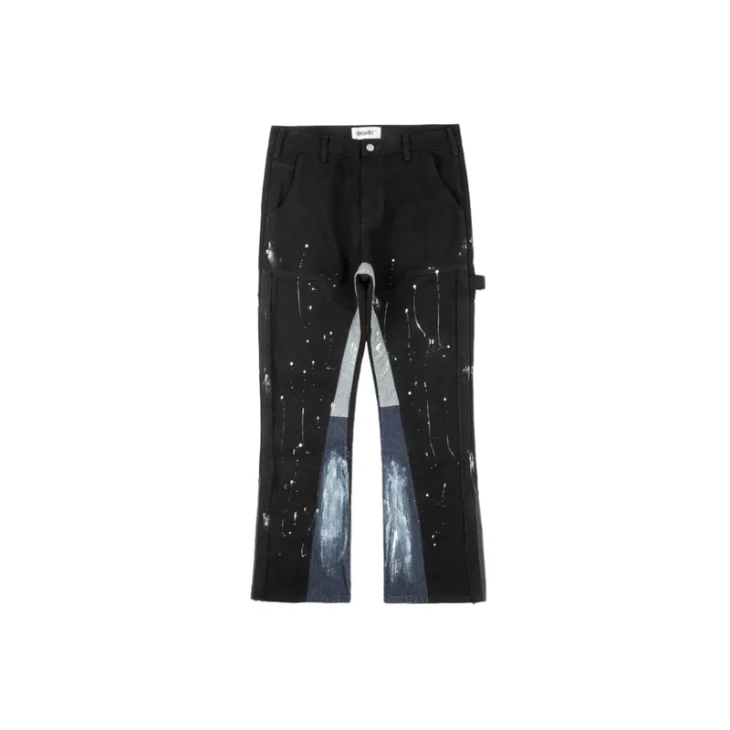Retro Ink Painting Jeans