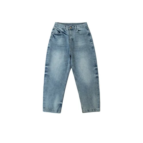 Simple Washed Loose Jeans