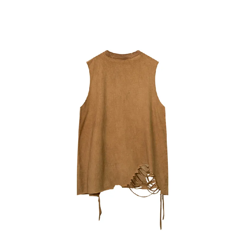 Retro Casual Cotton Blended Fabric Vest Unisex-5