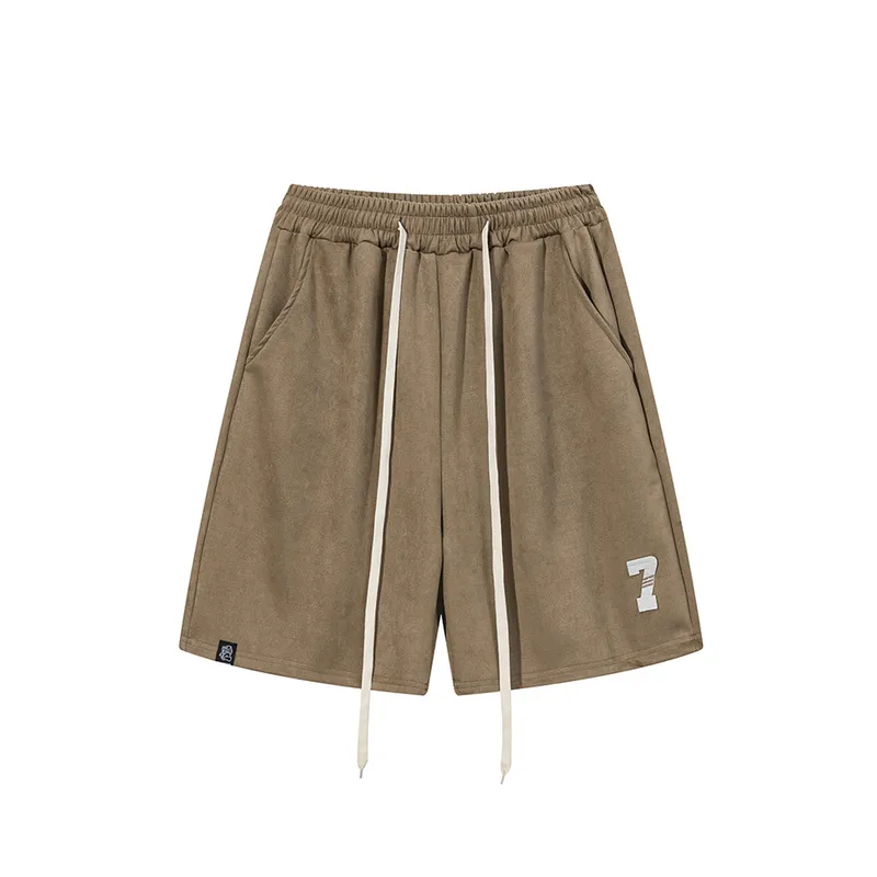 Simple Letter Print Sweatpants-4