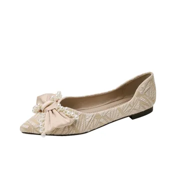 Pearls Bow Women'S Casual Shoes