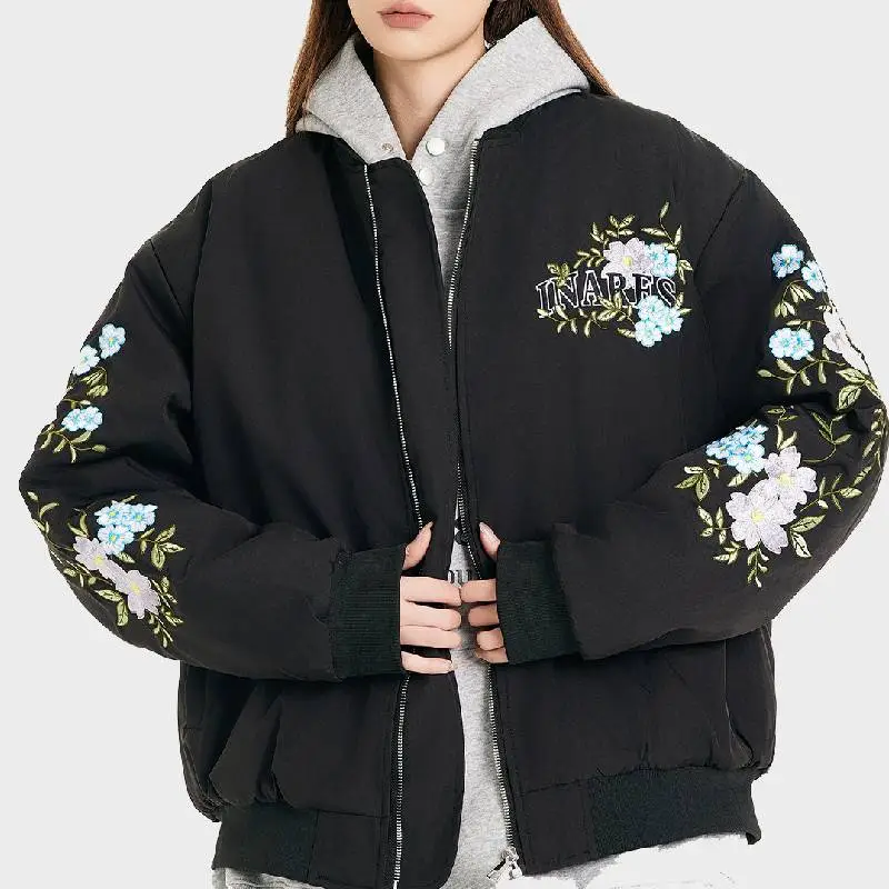 Fashionable Embroidery Quilted Jacket-2