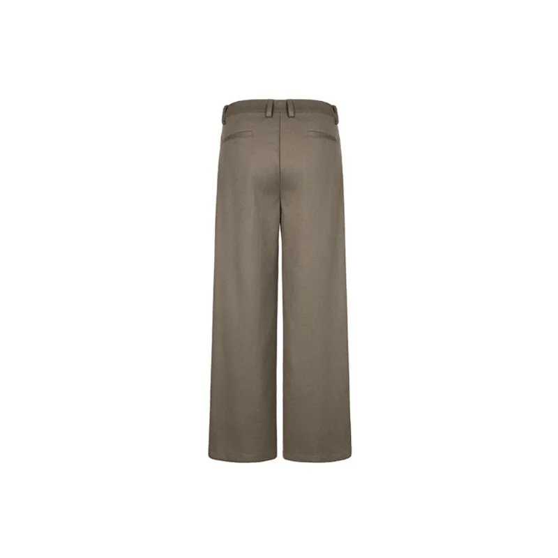 Casual Loose Blended Synthetic Fabrics Suit Trousers-7