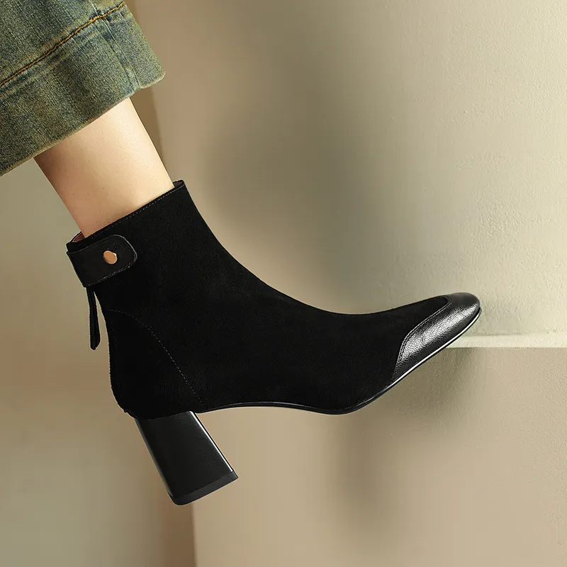 Retro Simple Ankle Boots-6
