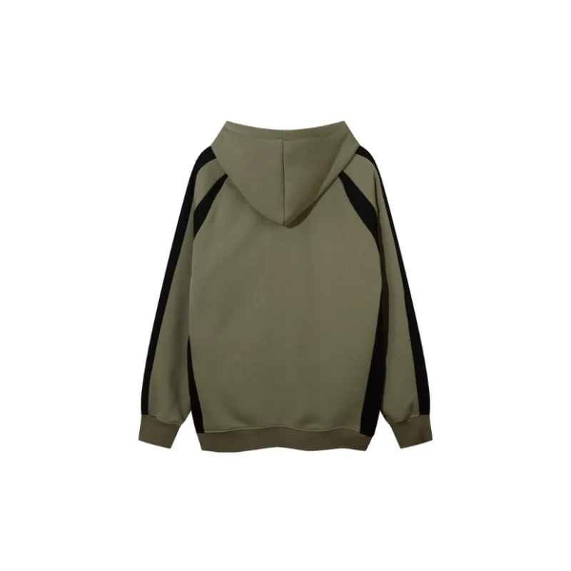 Casual Color Block Loose Hoodie-1