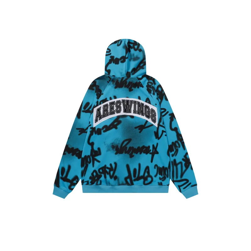 Tie Dye Hooded Embroidered Versatile Sweatshirt-7