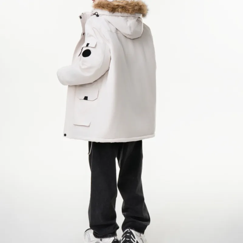Casual Plain Blended Synthetic Fabrics Quilted Jacket-7
