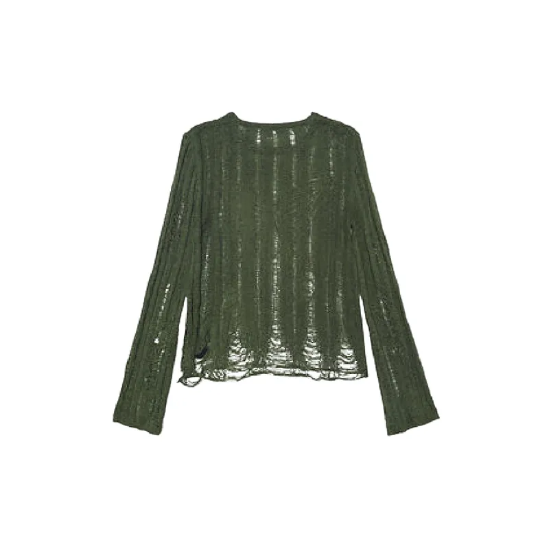 Casual Ripped Sweater Women-5