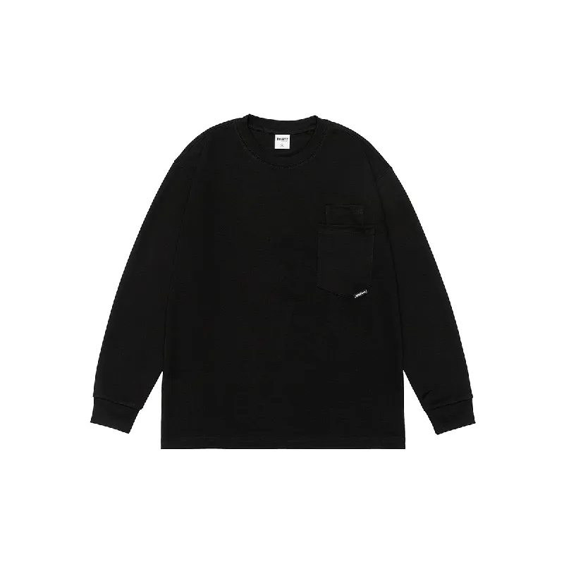 Casual Long Sleeve Blended Synthetic Fabrics T Shirt-12
