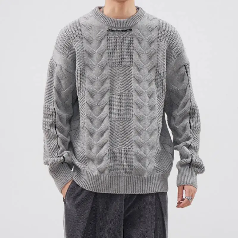 Retro Loose Cotton Sweater-2