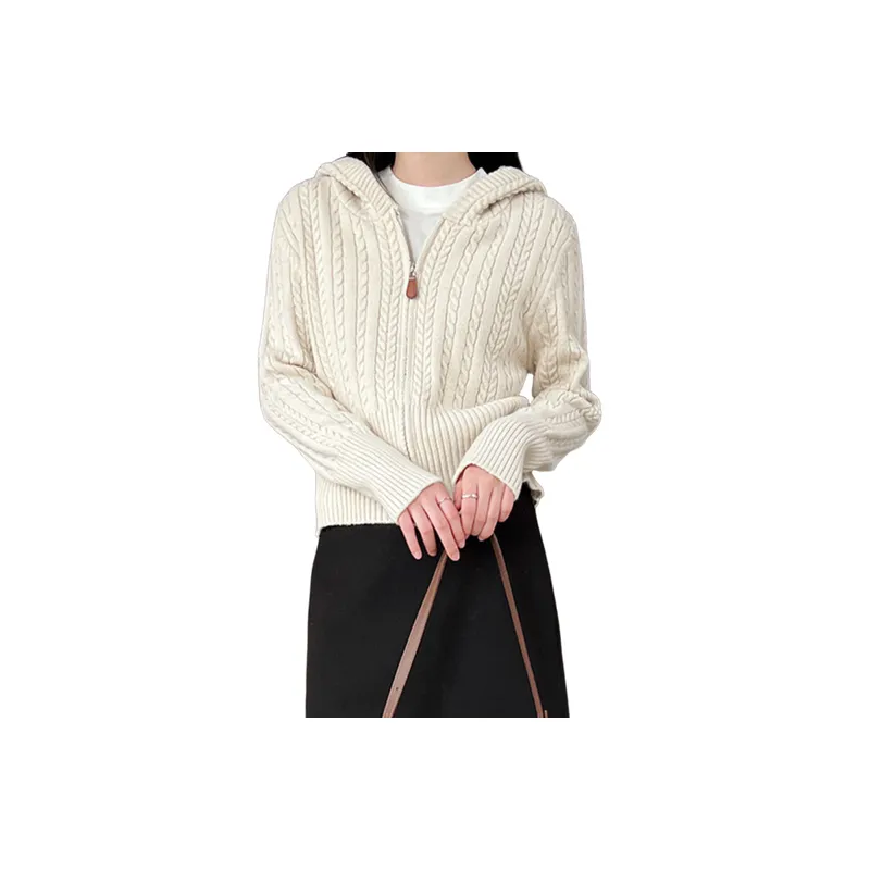 Retro Casual Colored Yarn Sheep Wool Sweater-2