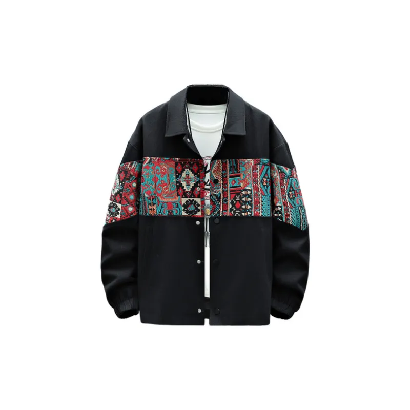Fashion Casual Contrast Color Jacket-0