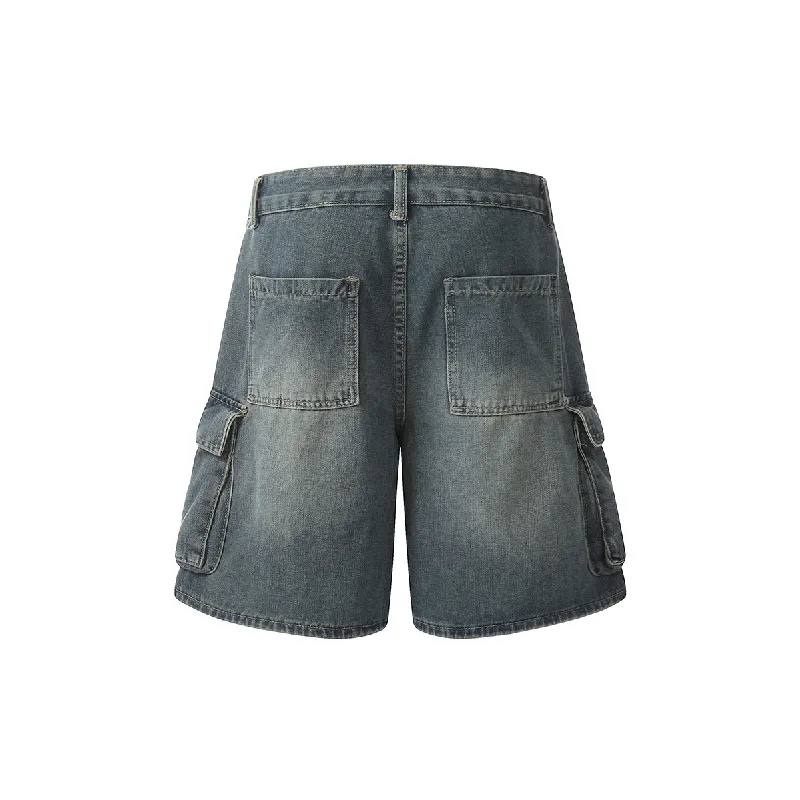 Street Casual Baggy Denim Shorts-1
