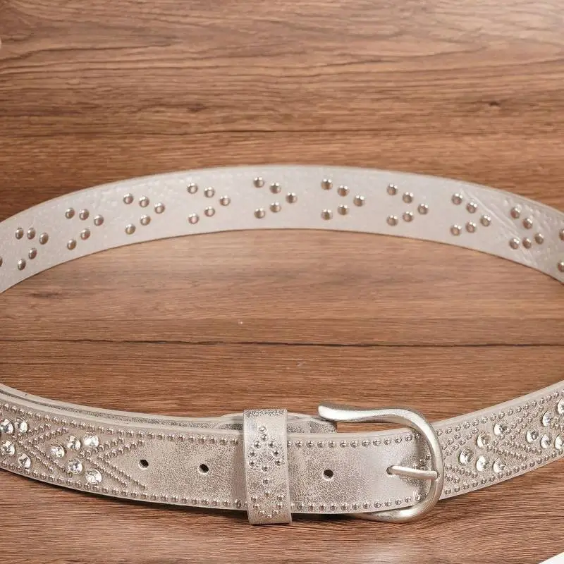 Street Metal Leather Belt-2
