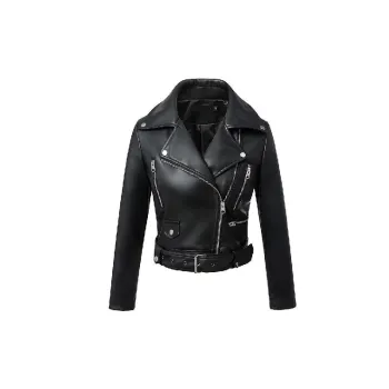 Fashionable Cool Faux Leather Jacket Women