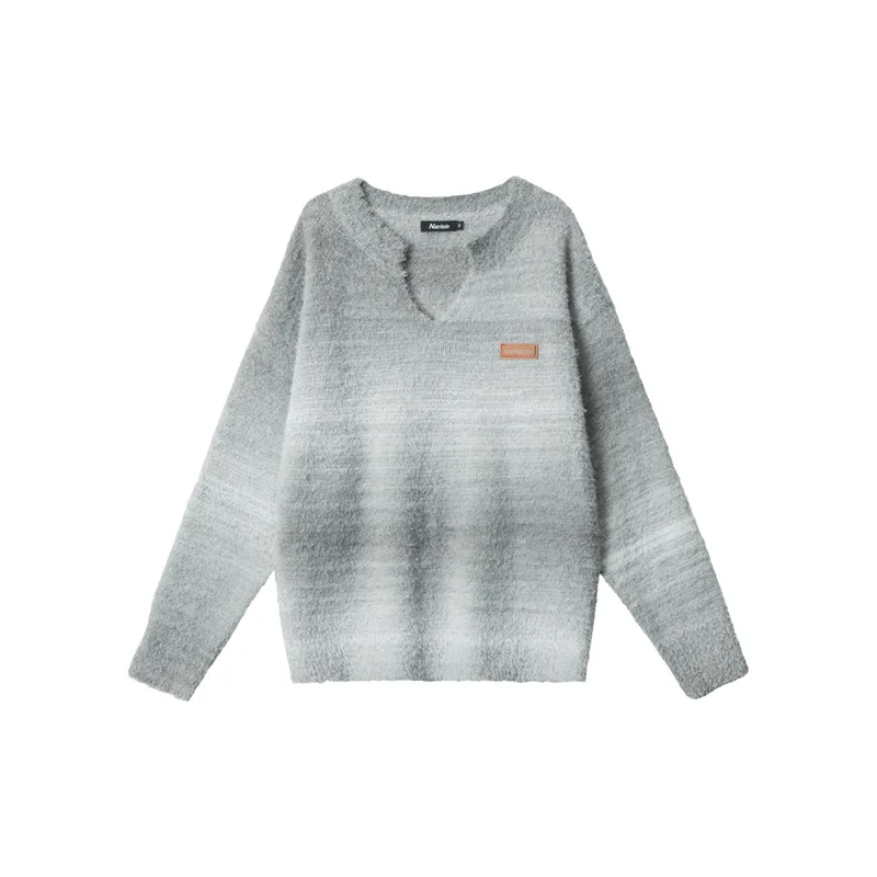 Contrast Color Striped Polyester Sweater Women-6